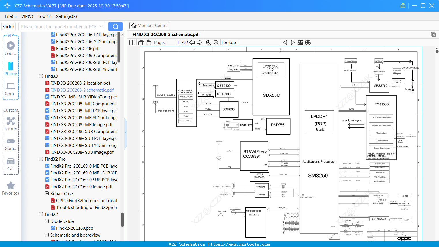 OPPO FIND X3 2CC208-2 Schematic